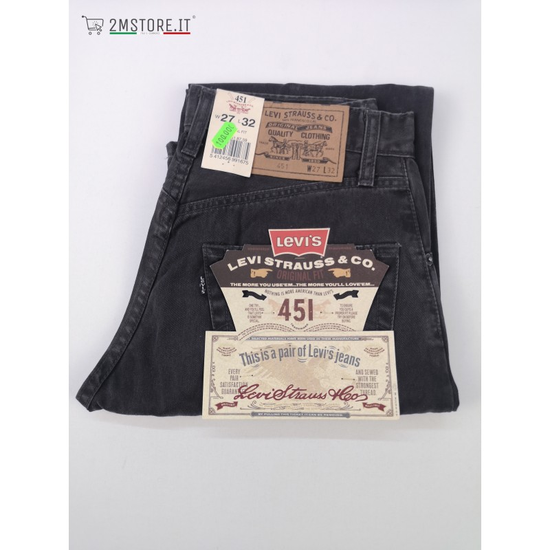 LEVI'S Jeans LEVIS 451 Smoke Black Original Regular Fit Straight ...