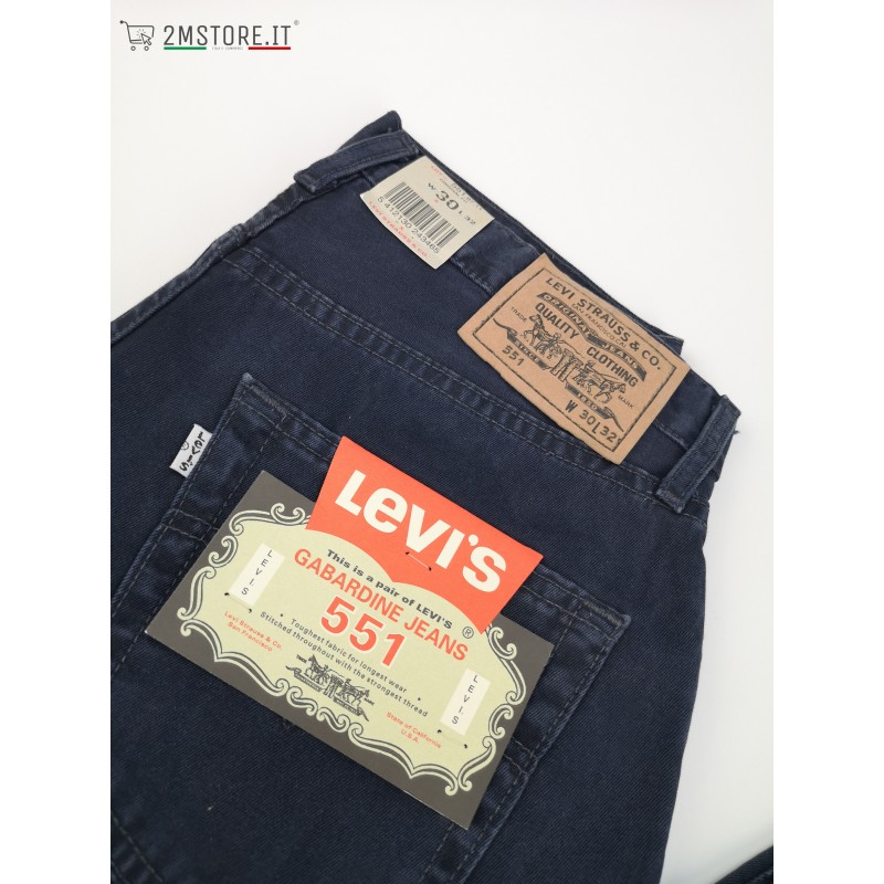 LEVI'S jeans LEVIS 551 Blue Gabardine Original Regular Fit Tapered leg  VINTAGE
