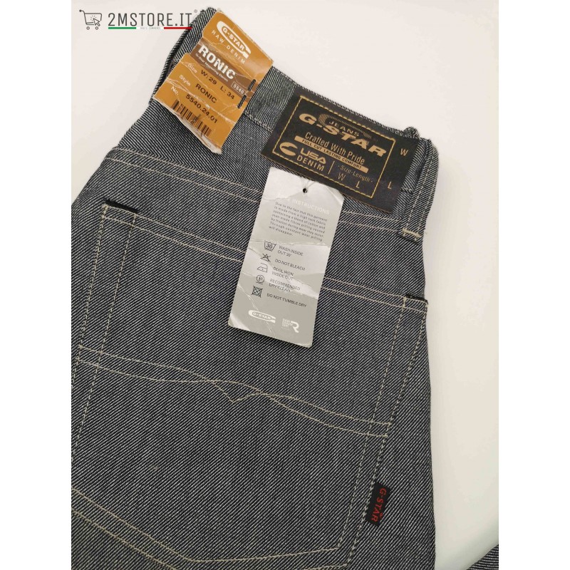 G-STAR Jeans GSTAR RONIC Grey Raw Denim Regular Fit Straight ORIGINAL ...